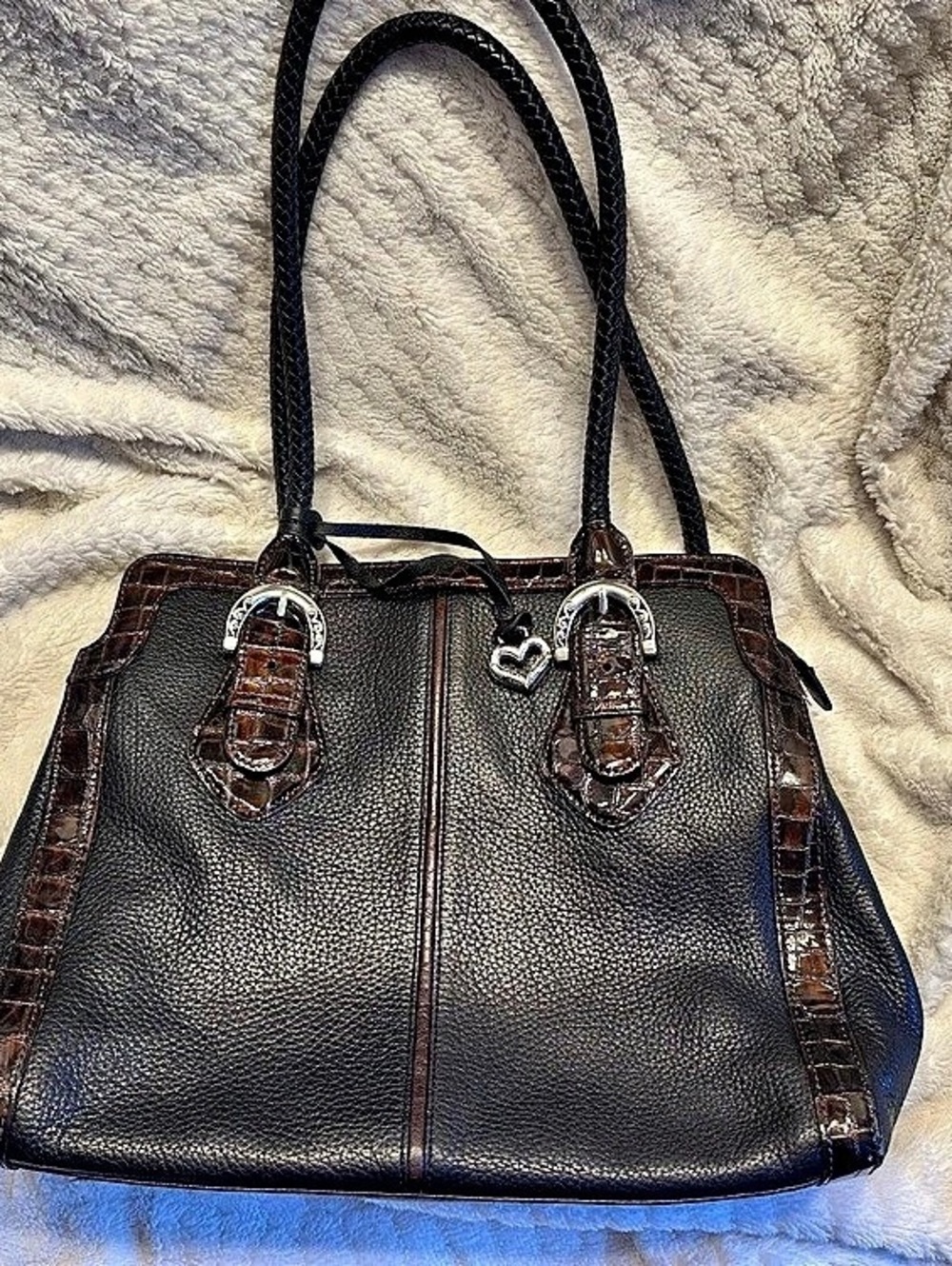 Brighton Black & Brown Shoulder Bag